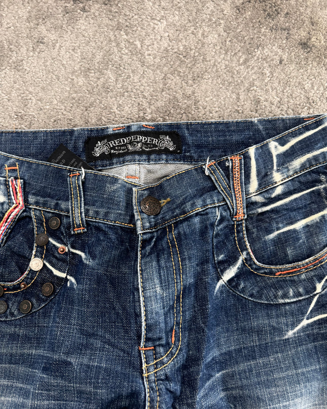 RED PEPPER "EMBELLISHED FADE" DENIM (M-L)