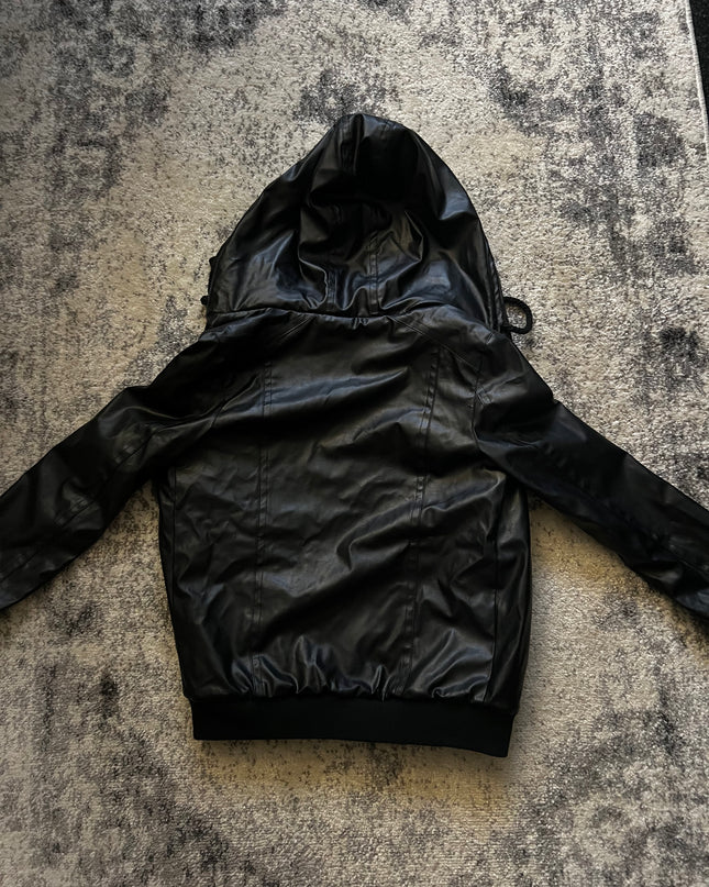 GLAD NEWS LEATHER HOODIE