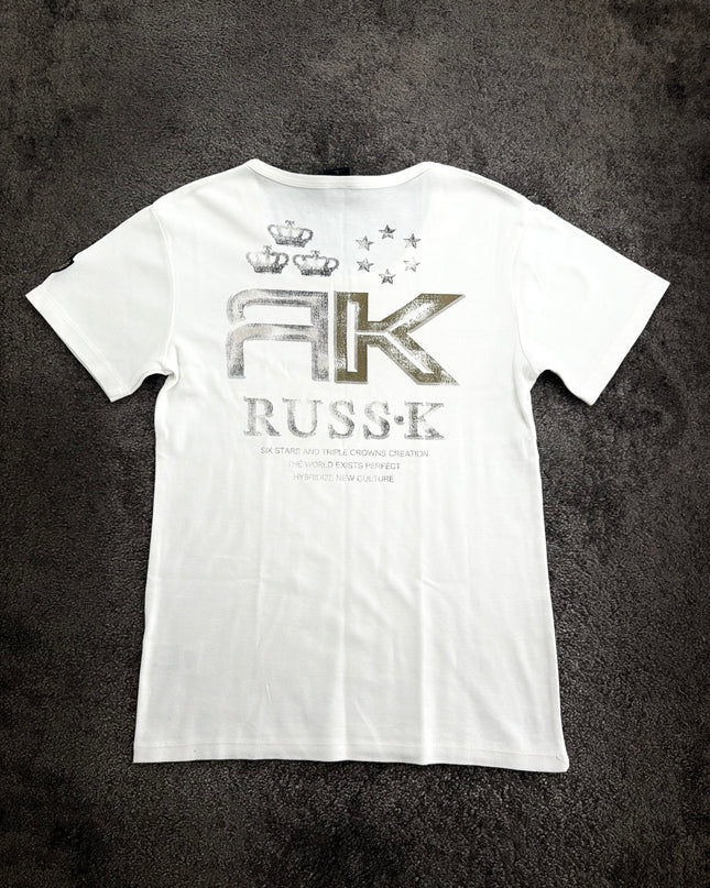 RUSS K "SILENT CROWN THEORY" TEE (S-M)