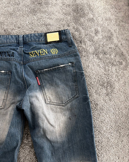 BANANA SEVEN "FADED SCRIPT" DENIM (S-M)