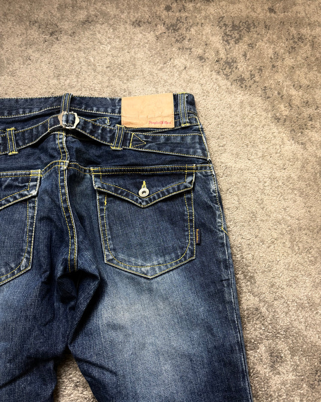 PURPLE EYEBROW "DISTRESSED INDIGO CHAOS" DENIM (S-M)