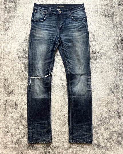 NUDIE JEANS "DEAD SOUL INDIGO" SLIM FIT DENIM