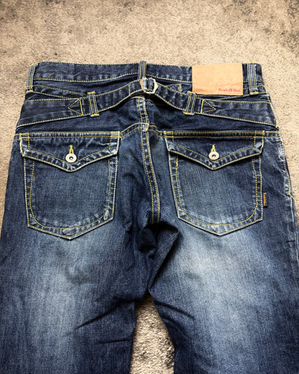 PURPLE EYEBROW "DISTRESSED INDIGO CHAOS" DENIM (S-M)