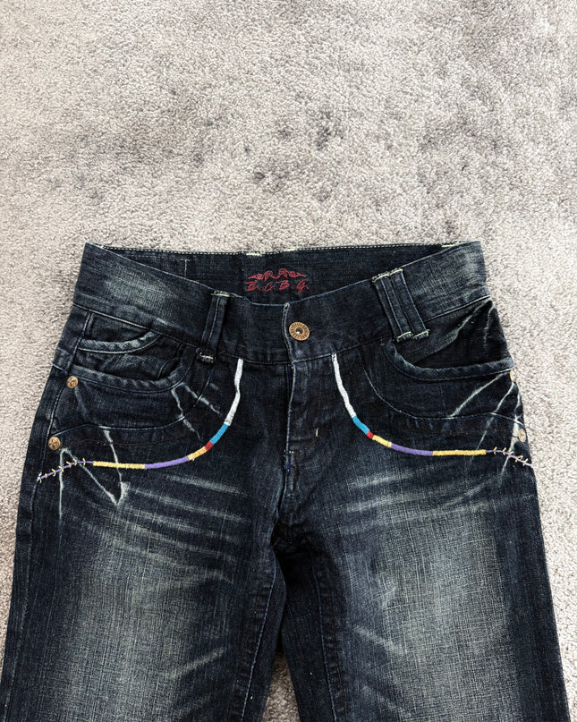 BCBG "NEON STITCH" DENIM (S)