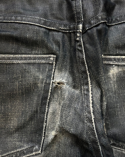 BACKNUMBER BLACK GREEN DENIM 