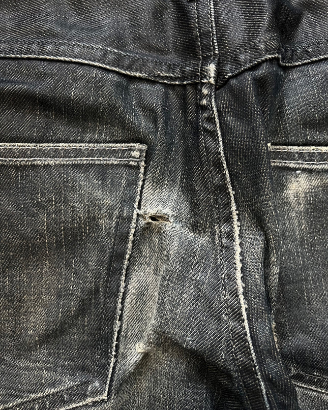 BACKNUMBER BLACK GREEN DENIM 