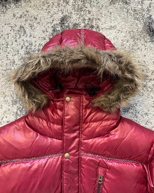 RATTLETRAP FUR PUFFER RED