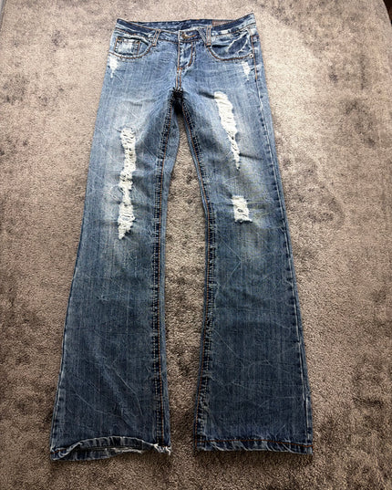AGATE "DISTRESSED FLARE" DENIM (M)