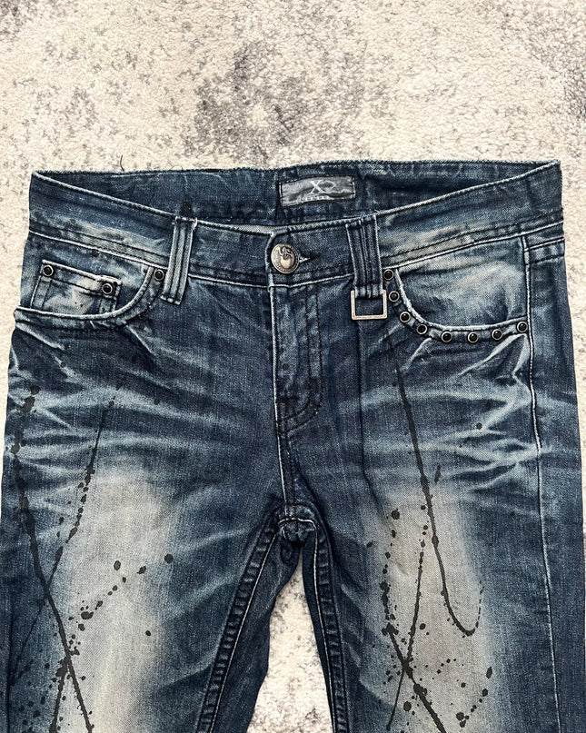 XFRM PAINT SPLATTER FLARE DENIM 