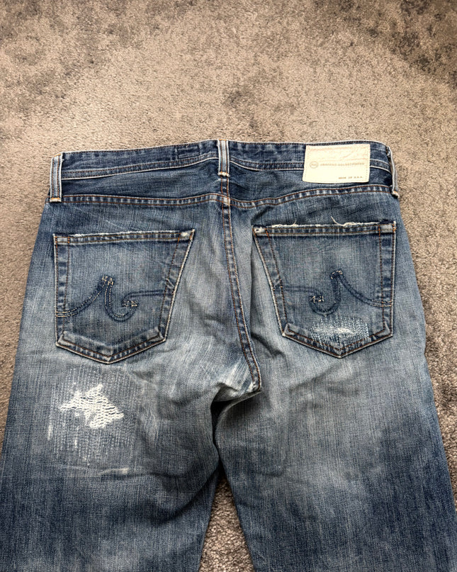 ADRIANO GOLDSCHMIED "DISTRESSED LIGHT FADE" DENIM (M)