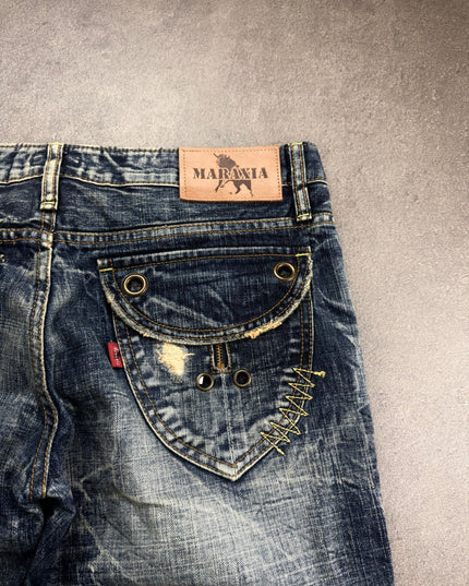 MARAXIA "FRACTURED INDIGO" DENIM (M)