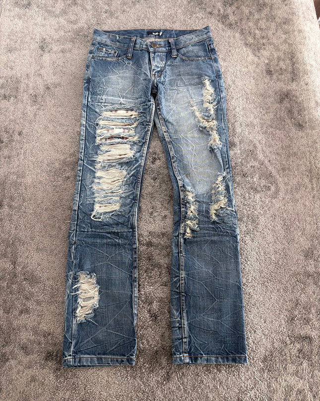 GLAD NEWS "CRASH DISTRESS" DENIM (M)