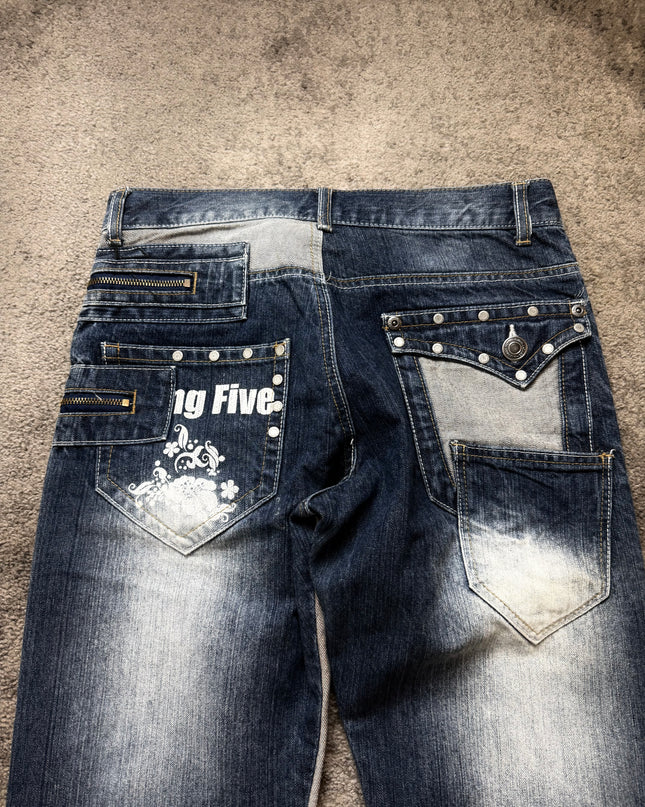 HEISEI "MULTI-ZIP PANEL" DENIM