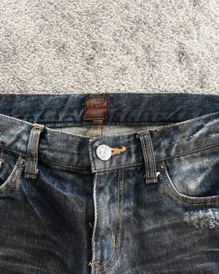 JACKROSE "DESTROYED BLACK FADE" DENIM (S)