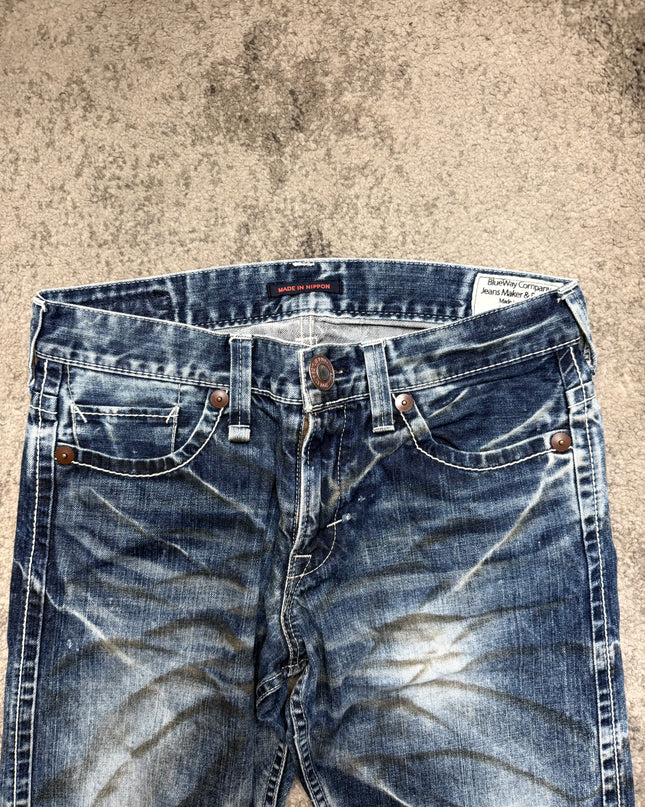 BLUE WAY "CRUSHED INDIGO" DENIM