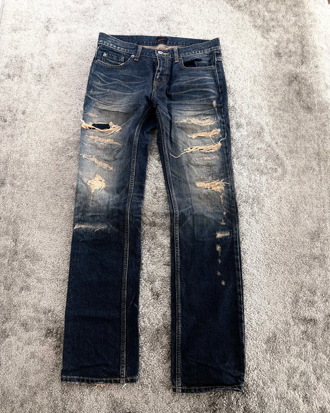 JACKROSE "HEAVY DISTRESS FADE" DENIM (S-M)
