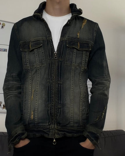JACKROSE "DISTRESSED REBEL" DENIM JACKET