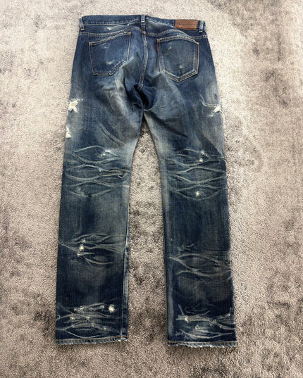 JACKROSE "DESTROYED INDIGO" DENIM (M)
