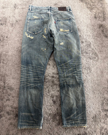 BONDS & PEACE "DESTROYED LIGHT FADE" DENIM (M)