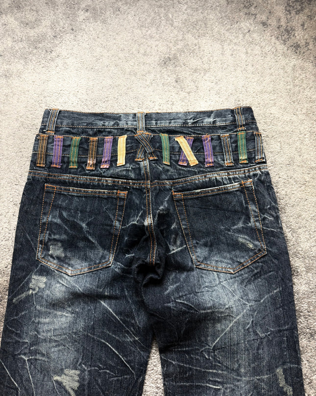 NYLAUS "DISTRESSED INDIGO" DENIM