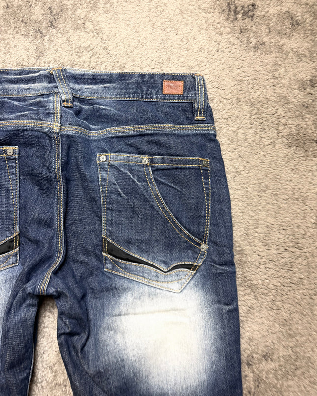 NICOLE CLUB "WHITE NOISE FADE" DENIM