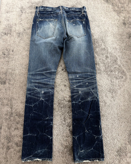 BLUE WAY "CRACKED INDIGO" DENIM (S)