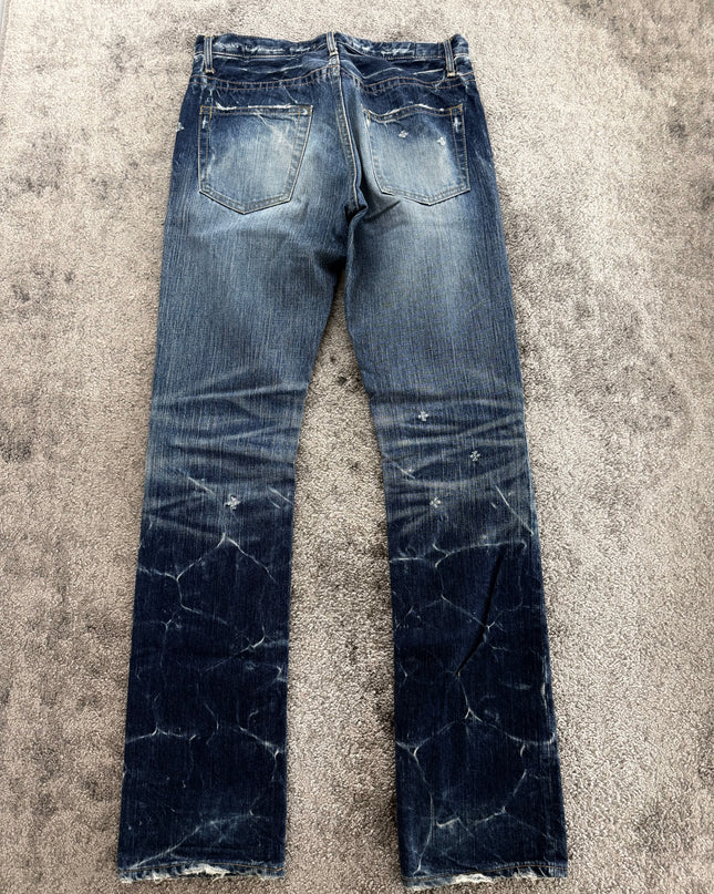 BLUE WAY "CRACKED INDIGO" DENIM (S)