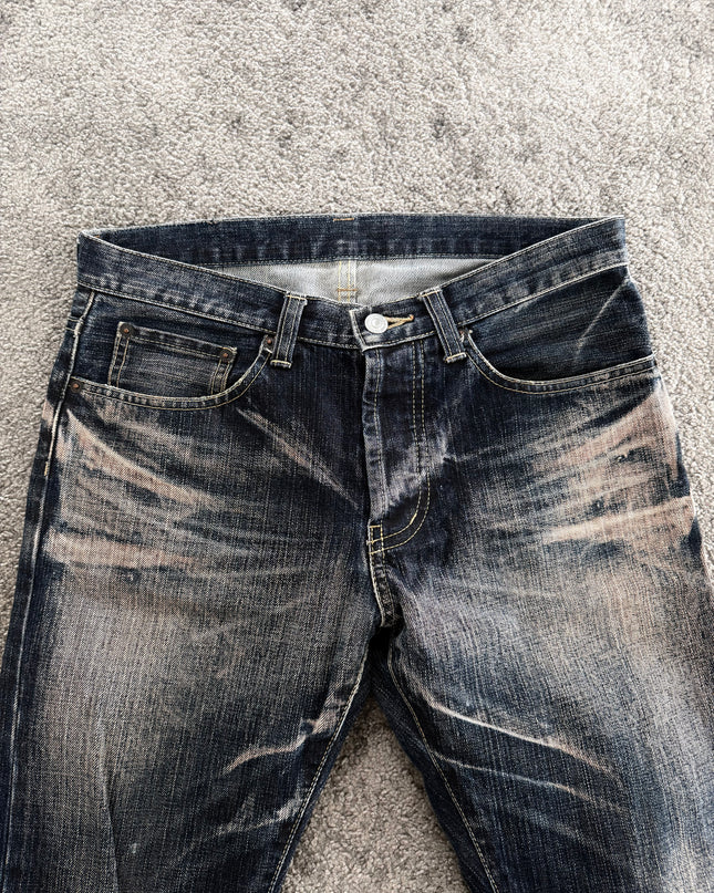 TAKEO KIKUCHI "MIDNIGHT WHISKER FADE" DENIM (S-M)
