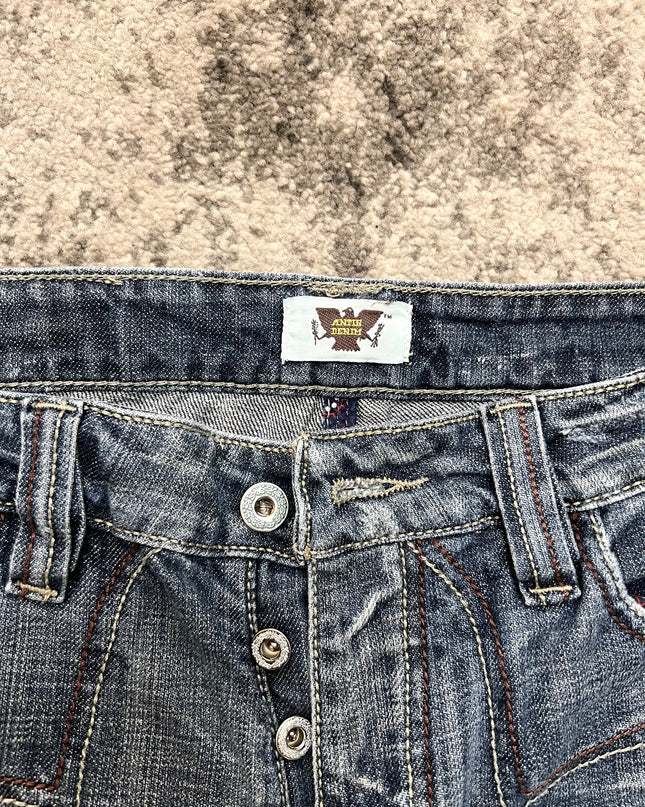ANTIK FLARED CROSS-STITCH DENIM