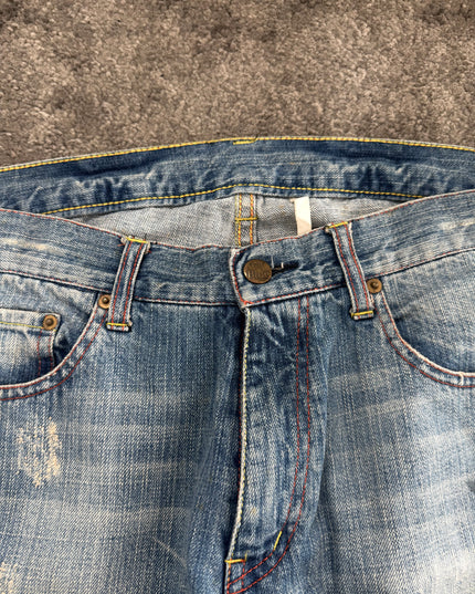 ROYAL BLUE "SAKURA PAINT" DENIM (M)