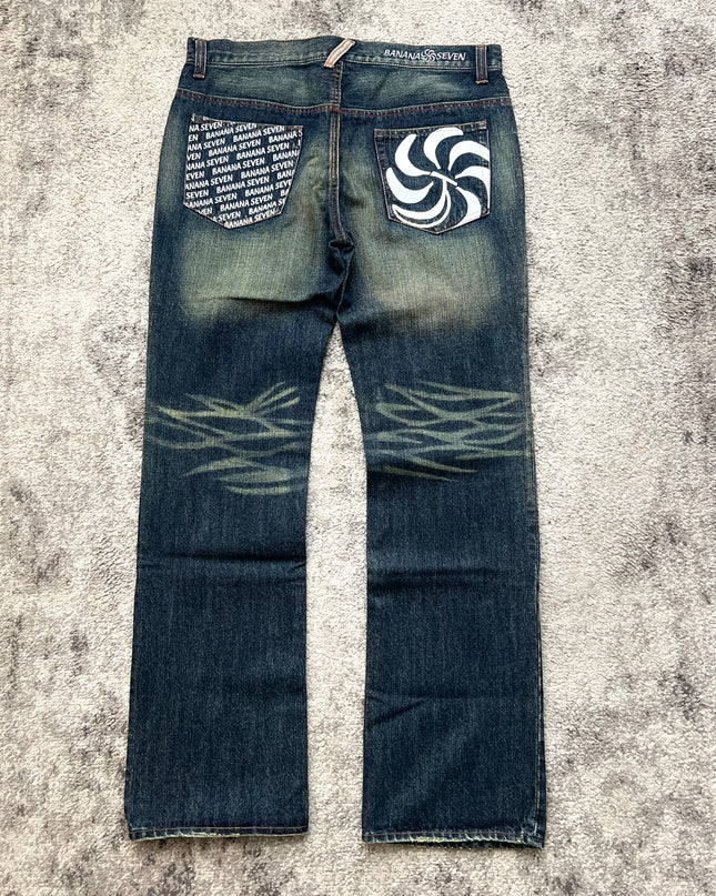 BANANA SEVEN "BACKDRAFT SWIRL" DENIM