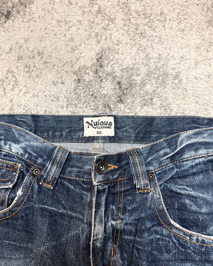 NYLAUS "SHATTERED INDIGO" DENIM