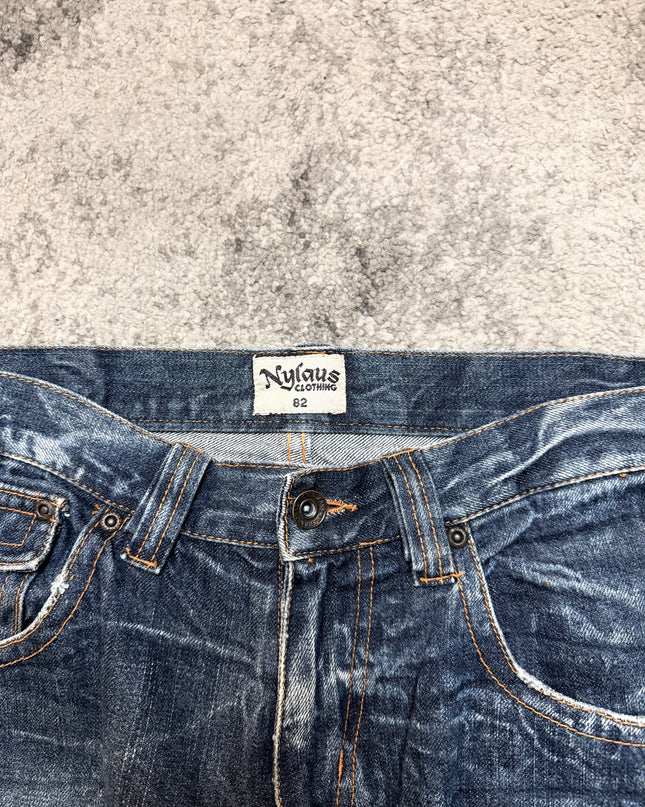 NYLAUS "SHATTERED INDIGO" DENIM
