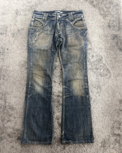 MICHEL KLEIN "SHADOW FLARE" DENIM (S-M)