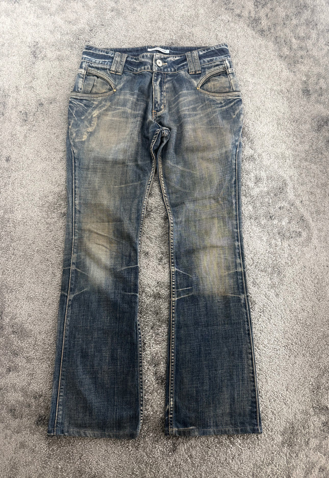 MICHEL KLEIN "SHADOW FLARE" DENIM (S-M)