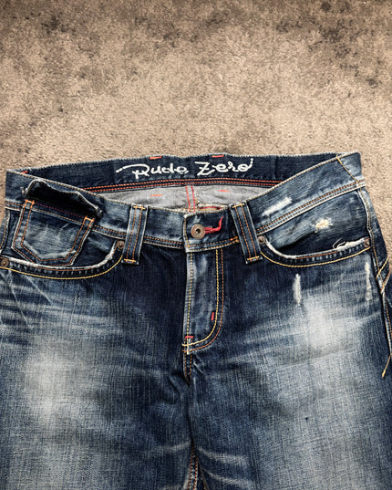 RUDE ZERO "PANEL FLARE" DENIM (M)