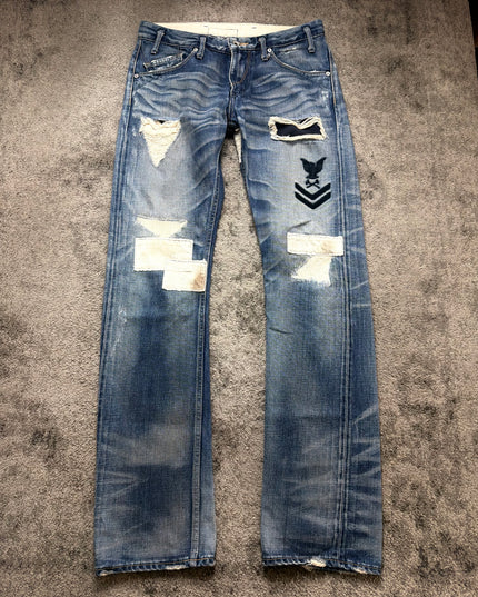 MR OLIVE "REPAIRED SIGNAL" DENIM