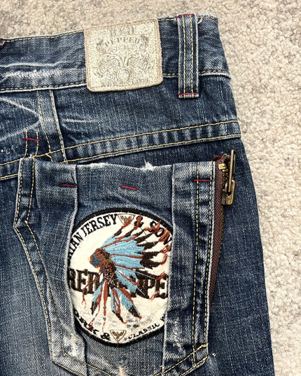 RED PEPPER "JERSEY TEARS" DENIM