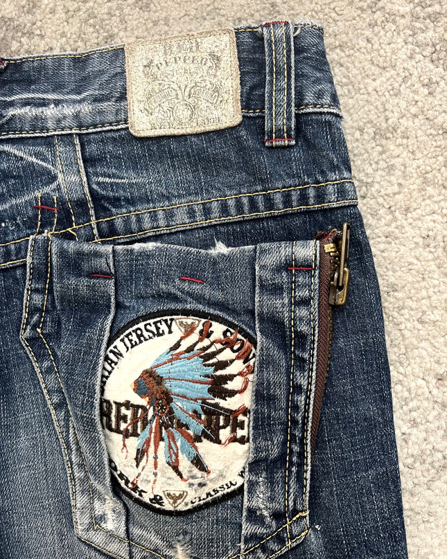 RED PEPPER "JERSEY TEARS" DENIM