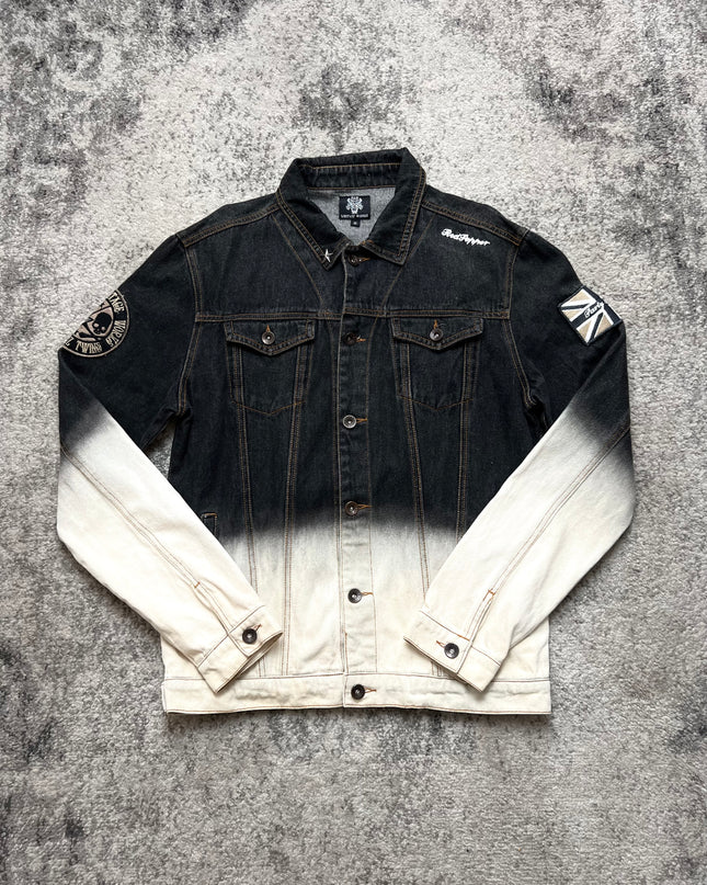 RED PEPPER BLACK AND WHITE DENIM JACKET 