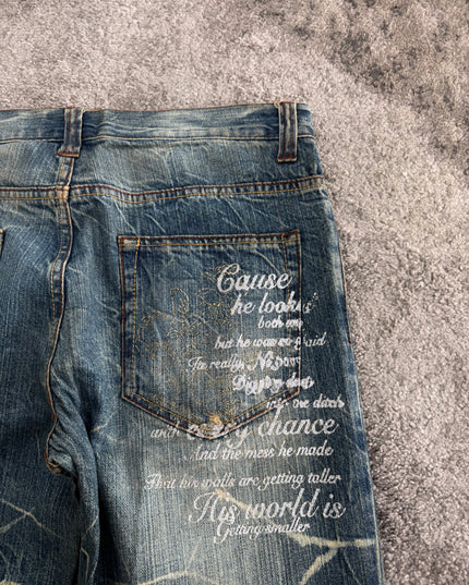 NYLAUS "SHATTERED SCRIPT" DENIM (S-M)