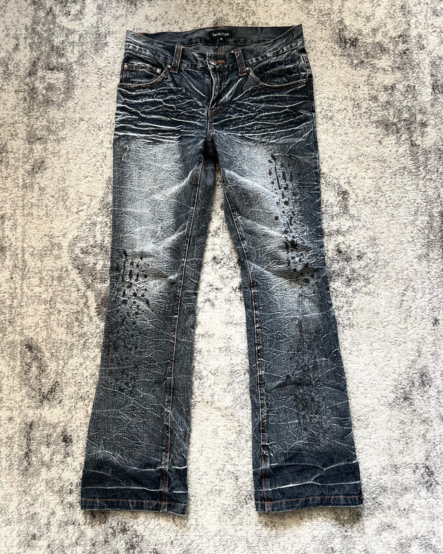 LOWBOX FLARED STONE WASH DENIM 