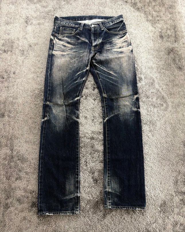 TAKEO KIKUCHI "MIDNIGHT WHISKER FADE" DENIM (S-M)