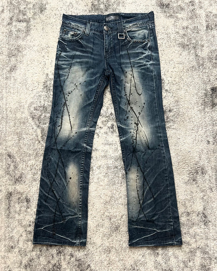 XFRM PAINT SPLATTER FLARE DENIM 