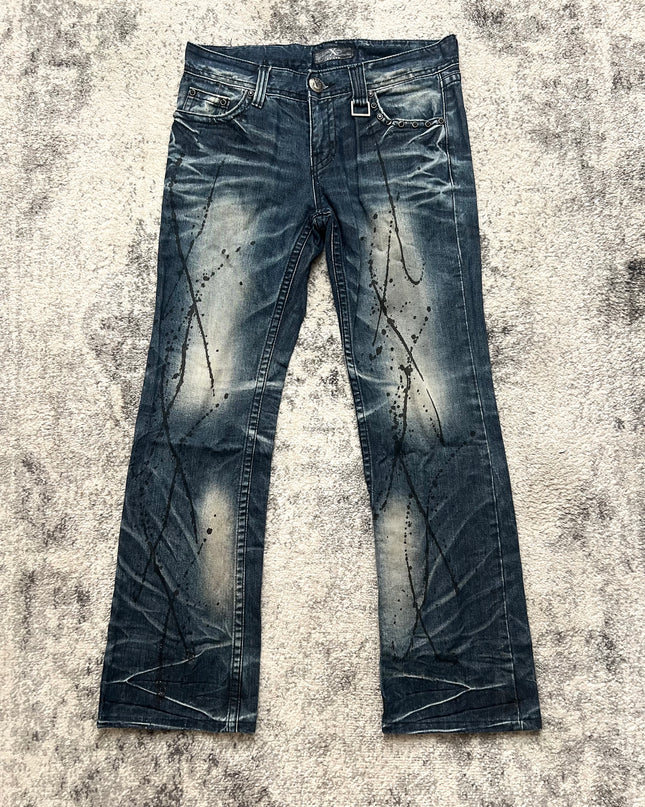 XFRM PAINT SPLATTER FLARE DENIM 