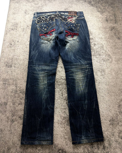 RED PEPPER X ED HARDY "REBEL FLAME" DENIM