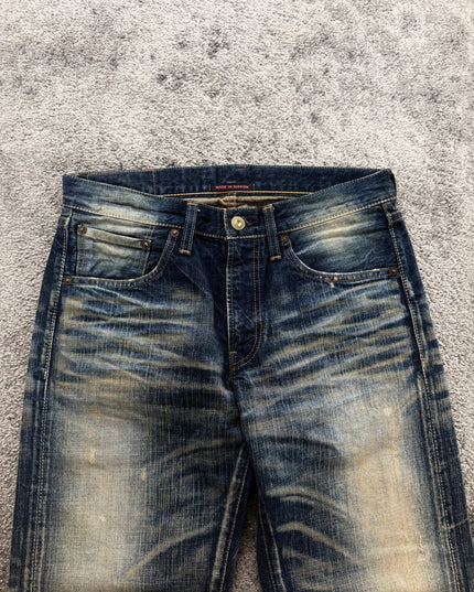 BLUE WAY "SUNFADE WHISKER" DENIM (S)