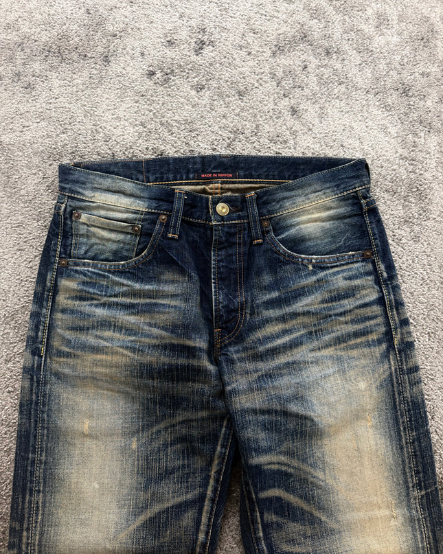 BLUE WAY "SUNFADE WHISKER" DENIM (S)