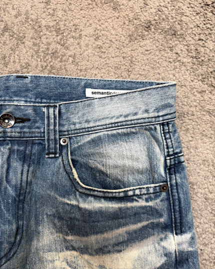 SEMANTIC DESIGN "BLUELIGHT FRACTURE" DENIM
