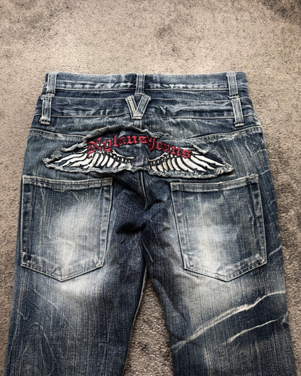 NYLAUS "CRACKED FADE" DENIM